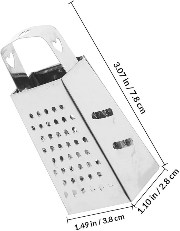 6Pcs Mini Stainless Steel Four Sided Cheese Grater Vegetable Slicer With Heart Shaped Handle - Image 2